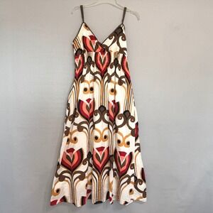 Speed Control Retro Abstract Maxi Dress‎ Womens Size M Boho Artsy Y2K
